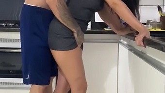 Fucking My Wife In The Kitchen While She Cleans - Onlyfans Video