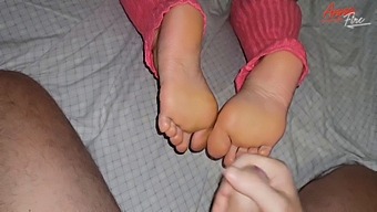 I Gave My Stepson A Footjob And Helped Him To Reach Climax