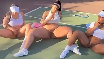 Threesome With Tennis-Playing Slut Who Squirts Competitively