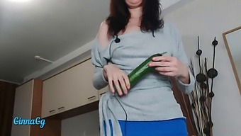 Female Ejaculation And Cunilingus With Cucumber Insertion