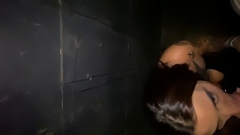 Caught In The Act: Inked Spouse Gives Oral Pleasure In Nightclub Restroom