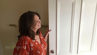 Middle-Aged Woman Surprises By Her Landlord'S Unexpected Gift, Leading To An Unforgettable Sexual Encounter.