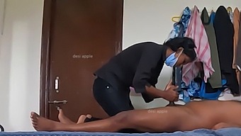 Satisfied Client Receives A Penis Massage