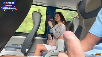 Public Cock Jerking Off On A Bus With A Crowd Of People Makes Him Cum Hard By Hand!