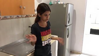 My Small Chest And Big Dick Are On Display In This Hd Porn Video As I Make My New Stepsister Suck Me Off.